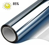 Proefstaaltje: Zonwerend raamfolie voor HR++ glas (zilver) 